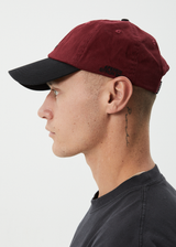 AFENDS Womens Disco - Panelled Cap - Burgundy - Afends womens disco   panelled cap   burgundy