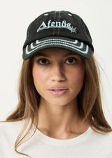 AFENDS Mens Mace - Six Panel Cap - Black - Afends mens mace   six panel cap   black