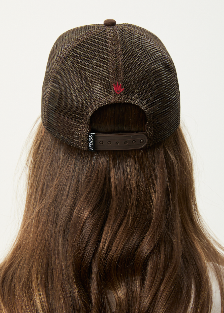 AFENDS Mens Sun Bite - Trucker Cap - Coffee