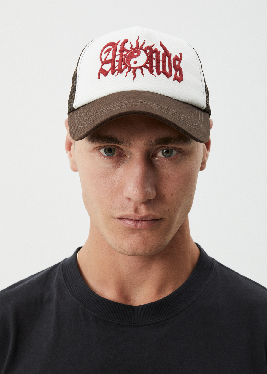 AFENDS Mens Sun Bite - Trucker Cap - Coffee