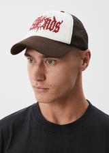 AFENDS Mens Sun Bite - Trucker Cap - Coffee - Afends mens sun bite   trucker cap   coffee