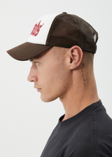 AFENDS Mens Sun Bite - Trucker Cap - Coffee - Afends mens sun bite   trucker cap   coffee