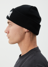 AFENDS Mens Mental - Beanie - Black - Afends mens mental   beanie   black