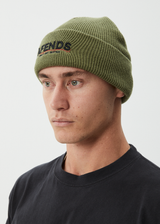 AFENDS Mens Wired - Beanie - Oil Green - Afends mens wired   beanie   oil green
