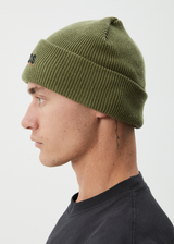 AFENDS Mens Wired - Beanie - Oil Green - Afends mens wired   beanie   oil green