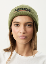 AFENDS Mens Wired - Beanie - Oil Green - Afends mens wired   beanie   oil green