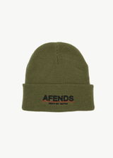 AFENDS Mens Wired - Beanie - Oil Green - Afends mens wired   beanie   oil green