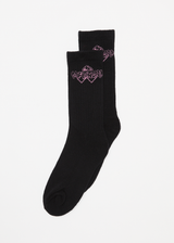 AFENDS Mens Mind Blow - Socks One Pack - Black - Afends mens mind blow   socks one pack   black