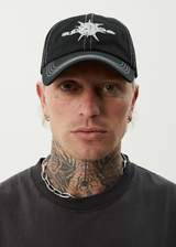 AFENDS Mens Spiked - Six Panel Cap - Black - Afends mens spiked   six panel cap   black