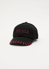 AFENDS Mens Spinal - Six Panel Cap - Black - Afends mens spinal   six panel cap   black