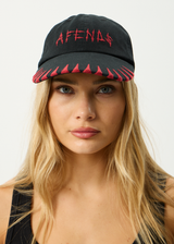 AFENDS Mens Spinal - Six Panel Cap - Black - Afends mens spinal   six panel cap   black