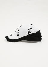 AFENDS Womens Games - Panelled Cap - White / Black - Afends womens games   panelled cap   white / black