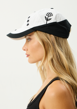 AFENDS Womens Games - Panelled Cap - White / Black - Afends womens games   panelled cap   white / black