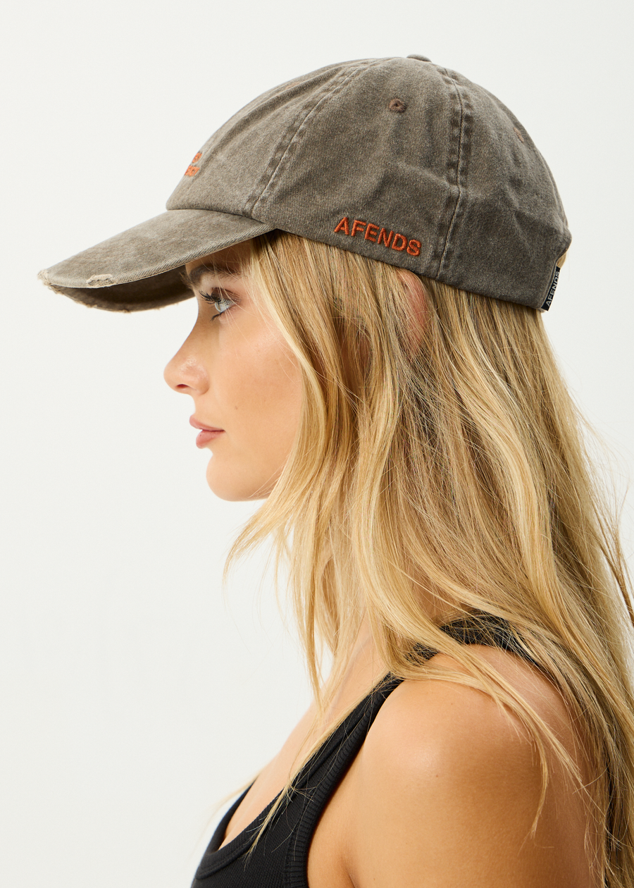 AFENDS Womens Fatigued - Panelled Cap - Coffee