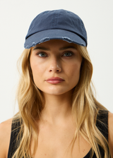 AFENDS Mens Genesis - Six Panel Cap - Washed Deep Sea - Afends mens genesis   six panel cap   washed deep sea