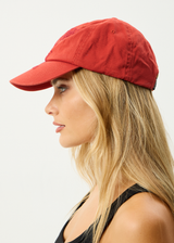 AFENDS Womens Maisie - Panelled Cap - Red Rum - Afends womens maisie   panelled cap   red rum