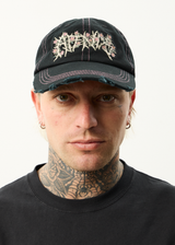AFENDS Mens Heavy Petal - Five Panel Cap - Black - Afends mens heavy petal   five panel cap   black