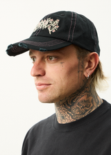 AFENDS Mens Heavy Petal - Five Panel Cap - Black - Afends mens heavy petal   five panel cap   black