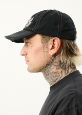 AFENDS Mens Heavy Petal - Five Panel Cap - Black - Afends mens heavy petal   five panel cap   black