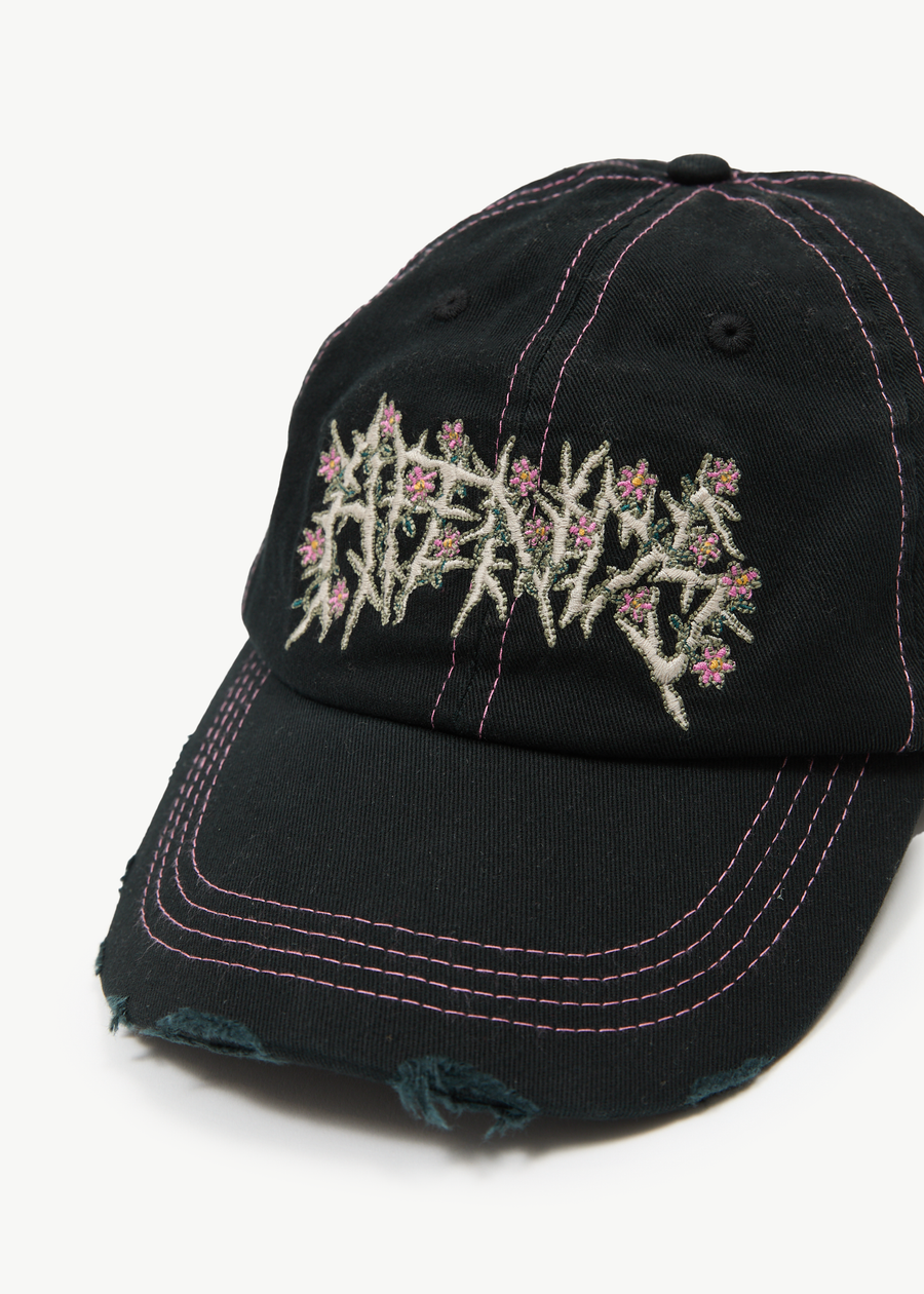 AFENDS Mens Heavy Petal - Five Panel Cap - Black