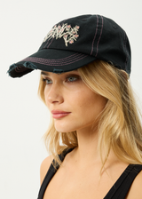 AFENDS Mens Heavy Petal - Five Panel Cap - Black - Afends mens heavy petal   five panel cap   black