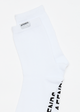 AFENDS Womens Basis - Socks Two Pack - White / Black - Afends womens basis   socks two pack   white / black