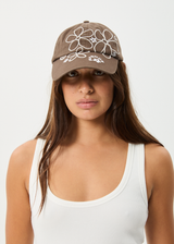 AFENDS Womens Tranquil - Panelled Cap - Coffee - Afends womens tranquil   panelled cap   coffee