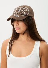 AFENDS Womens Tranquil - Panelled Cap - Coffee - Afends womens tranquil   panelled cap   coffee