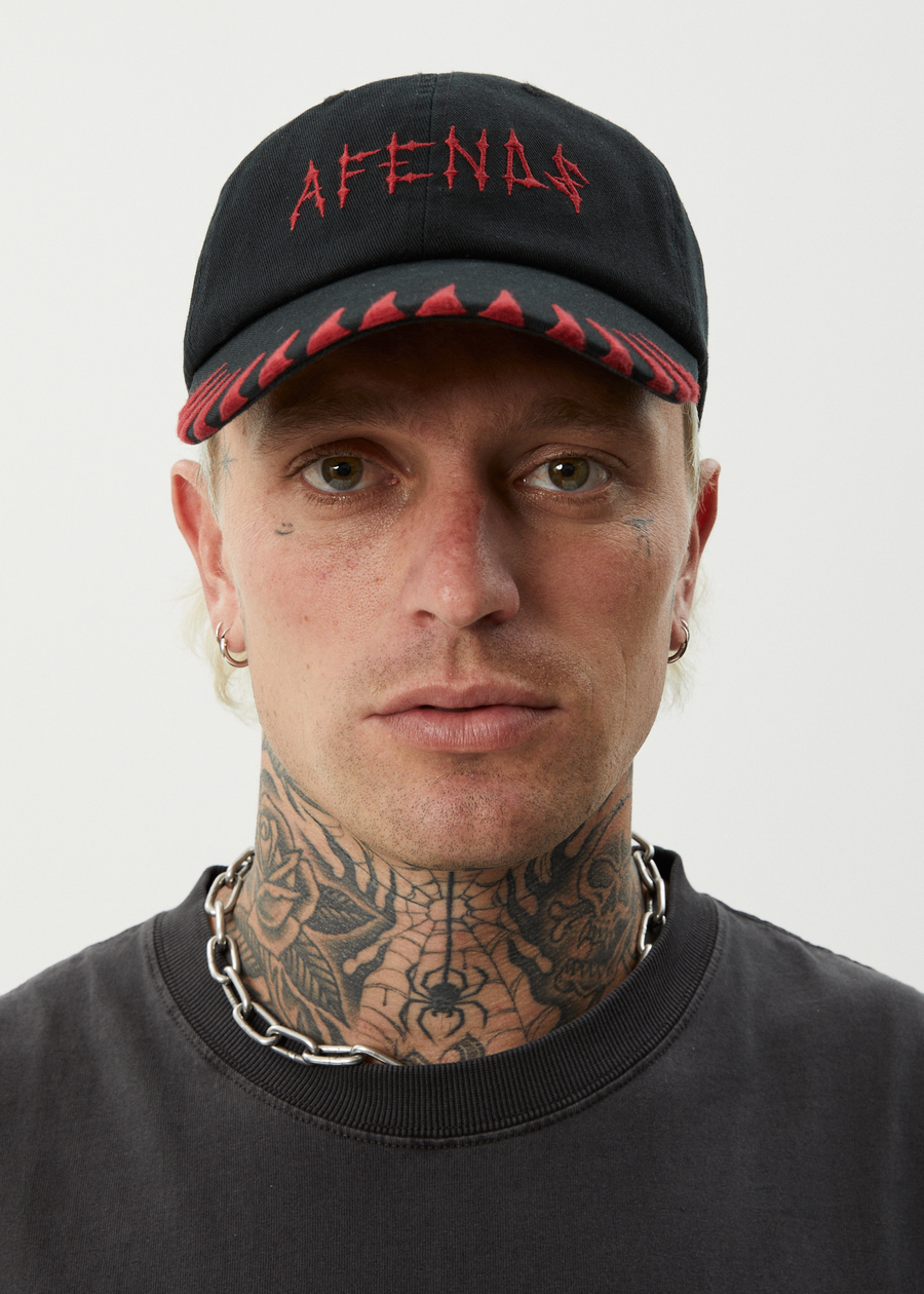 AFENDS Mens Spinal - Six Panel Cap - Black