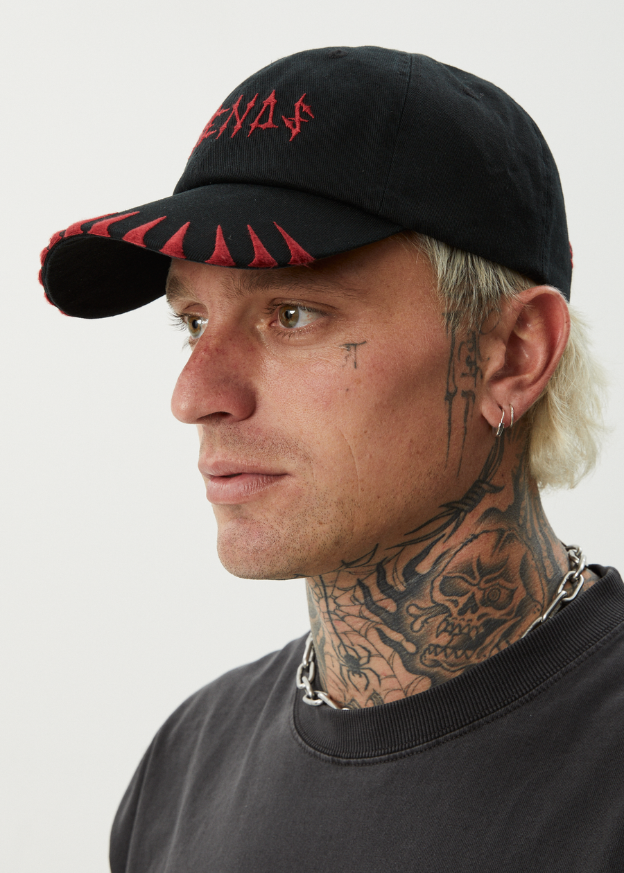 AFENDS Mens Spinal - Six Panel Cap - Black