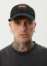 AFENDS Mens Webhead - Six Panel Cap - Black - Afends mens webhead   six panel cap   black