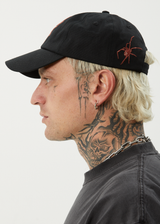 AFENDS Mens Webhead - Six Panel Cap - Black - Afends mens webhead   six panel cap   black