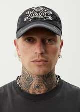 AFENDS Mens Cosmic Con - Six Panel Cap - Black - Afends mens cosmic con   six panel cap   black