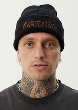 AFENDS Mens Ember - Beanie - Black - Afends mens ember   beanie   black