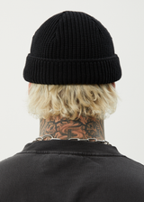 AFENDS Mens Thc - Wharfie Beanie - Black - Afends mens thc   wharfie beanie   black