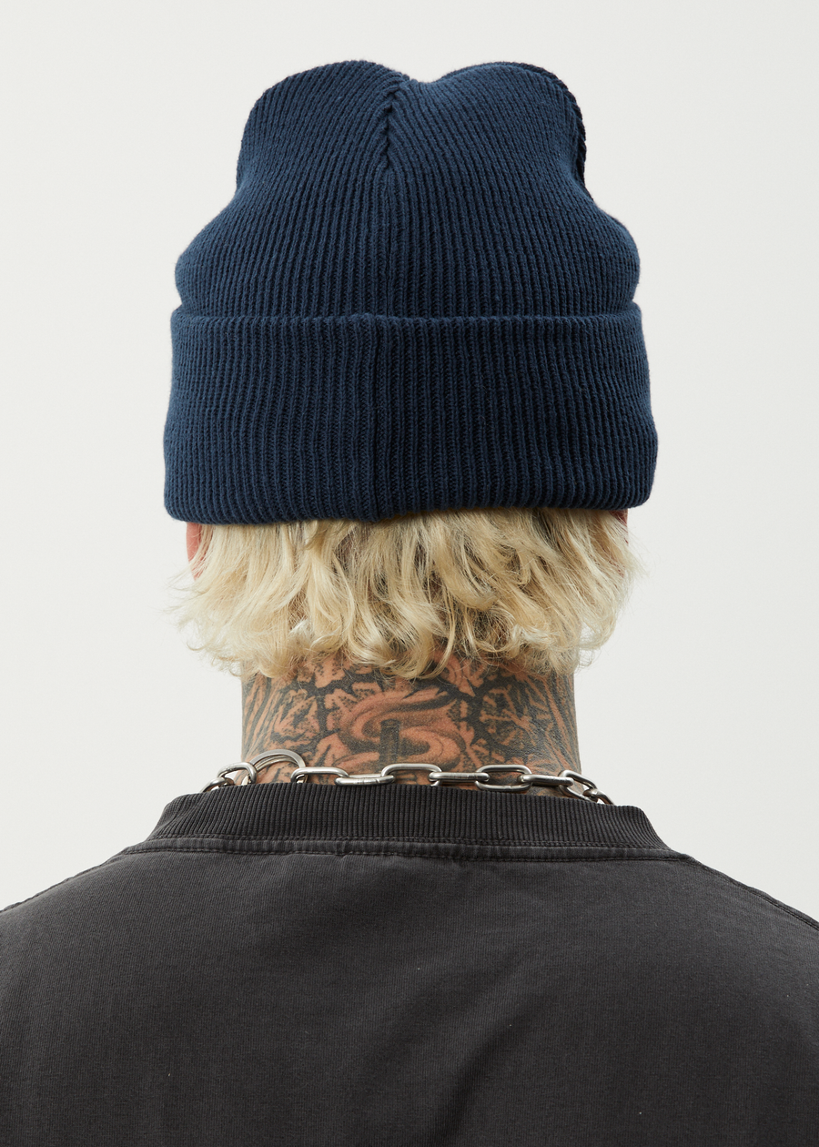 AFENDS Mens Hometown - Knit Beanie - Navy