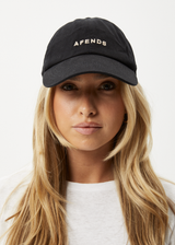 AFENDS Womens Daylight - Panelled Cap - Stone Black - Afends womens daylight   panelled cap   stone black