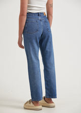 AFENDS Womens Violet - Denim Straight Leg Jean - Authentic Blue - Afends womens violet   denim straight leg jean   authentic blue