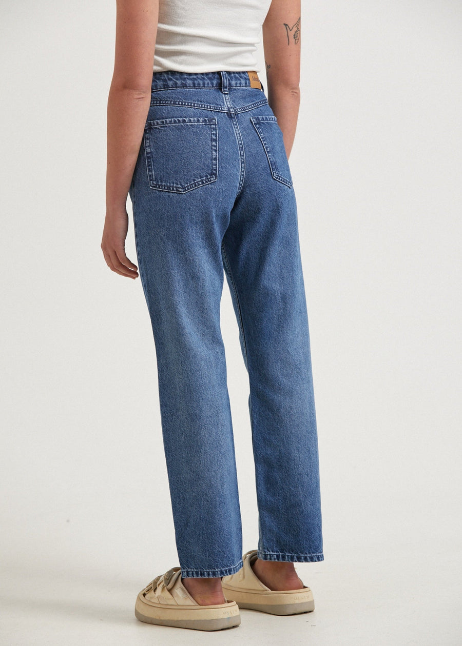 AFENDS Womens Violet - Denim Straight Leg Jean - Authentic Blue