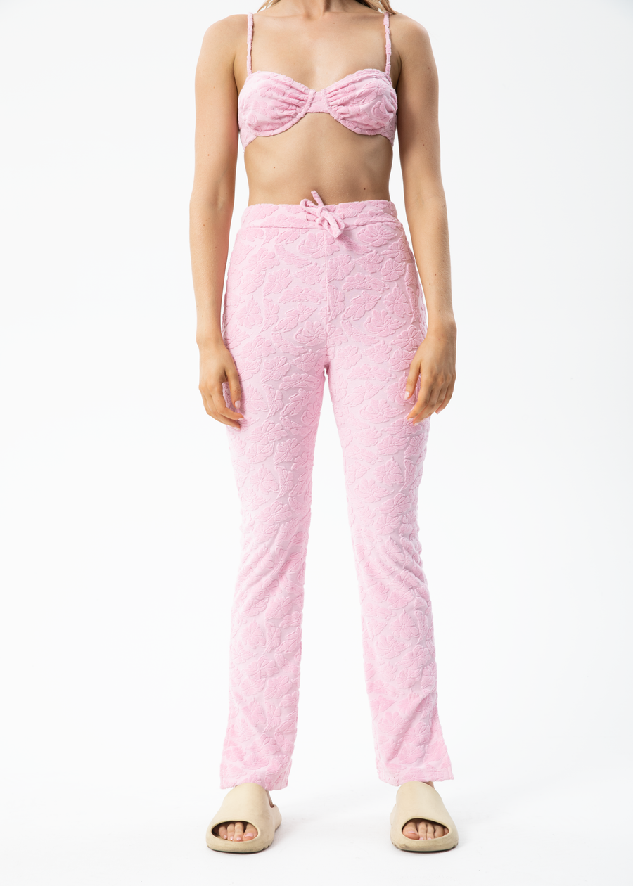 AFENDS Womens Rhye - Terry Pant - Powder Pink
