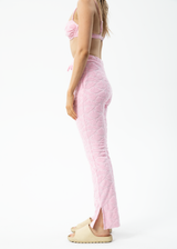 AFENDS Womens Rhye - Terry Pant - Powder Pink - Afends womens rhye   terry pant   powder pink