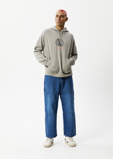 AFENDS Mens Agenda - Graphic Hoodie - Olive - Afends mens agenda   graphic hoodie   olive 