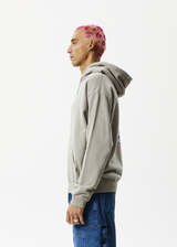 AFENDS Mens Agenda - Graphic Hoodie - Olive - Afends mens agenda   graphic hoodie   olive 