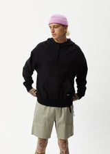 AFENDS Mens All Day - Relaxed Hoodie - Black - Afends mens all day   relaxed hoodie   black 