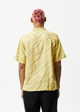 AFENDS Mens Atmosphere - Cuban Short Sleeve Shirt - Butter Stripe - Afends mens atmosphere   cuban short sleeve shirt   butter stripe 