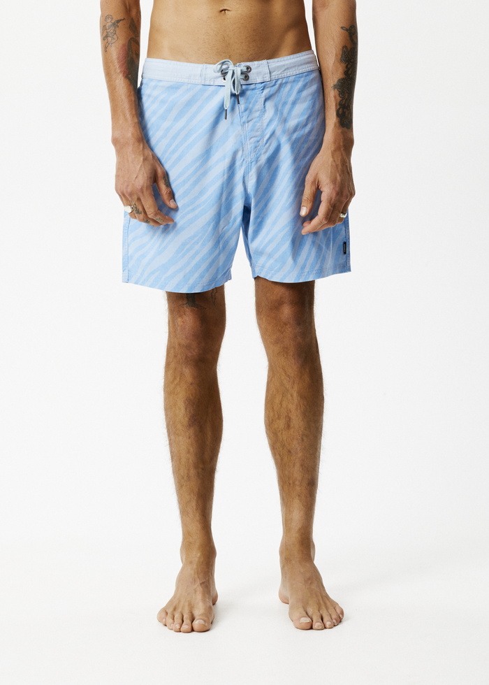 AFENDS Mens Atmosphere - Fixed Waist Boardshort - Powder Blue