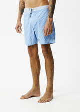 AFENDS Mens Atmosphere - Fixed Waist Boardshort - Powder Blue - Afends mens atmosphere   fixed waist boardshort   powder blue