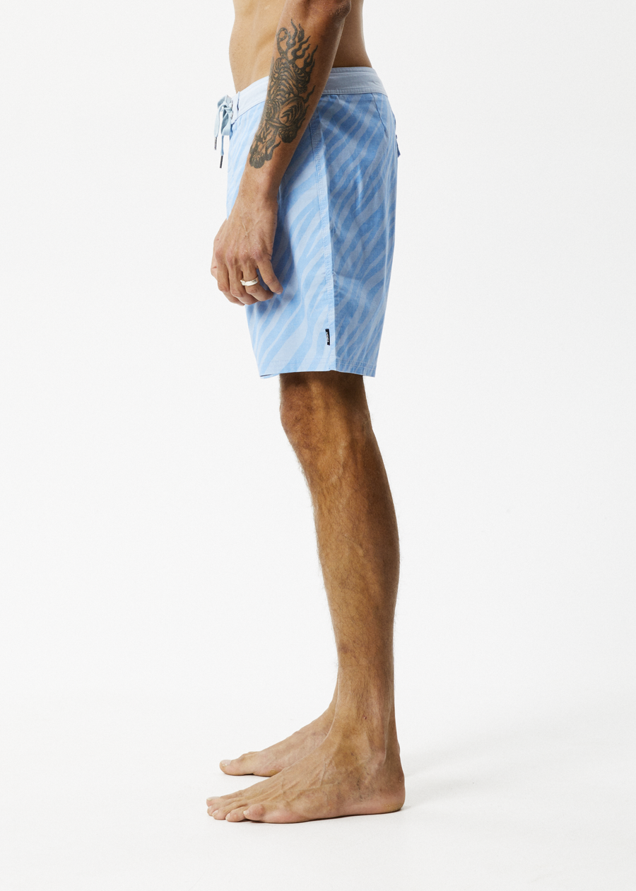 AFENDS Mens Atmosphere - Fixed Waist Boardshort - Powder Blue