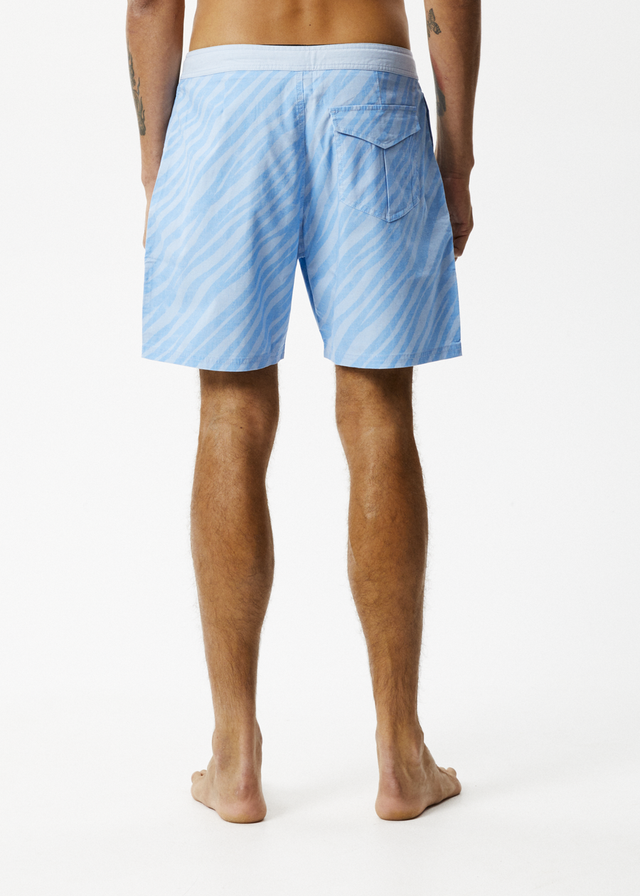 AFENDS Mens Atmosphere - Fixed Waist Boardshort - Powder Blue