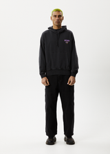 AFENDS Mens Beyond Life - Graphic Hoodie - Stone Black - Afends mens beyond life   graphic hoodie   stone black 